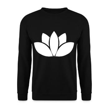 Lotus flower - Unisex Sweatshirt - black - Front - Alina (178cm) & Michal (187cm)