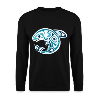 Wal - Unisex Pullover - Schwarz - Vorne - Alina (178cm) & Michal (187cm)