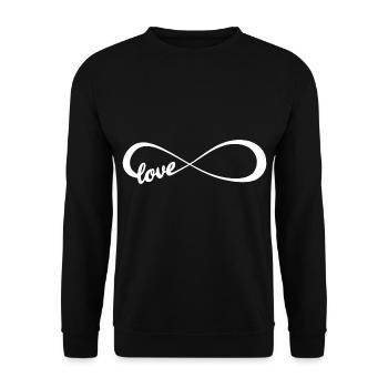 Infinite love - Unisex Sweatshirt - black - Front - Alina (178cm) & Michal (187cm)