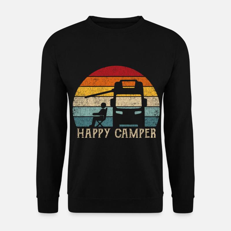 Wohnwagen Reise Caravan Camping Wohnmobil Roadtrip - Unisex Pullover - Schwarz