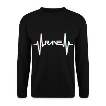 RAVE Heartbeat Raver EDM - Unisex Sweatshirt - black - Front - Alina (178cm) & Michal (187cm)