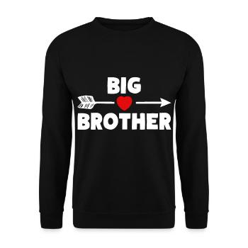BIG BROTHER Frères et sœurs Cœur - Sweat-shirt Unisexe - noir - Devant - Alina (178cm) & Michal (187cm)