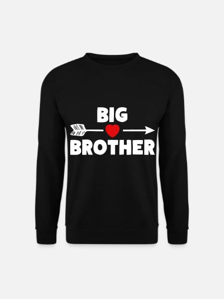 BIG BROTHER Geschwister Herz - Unisex Pullover - Schwarz