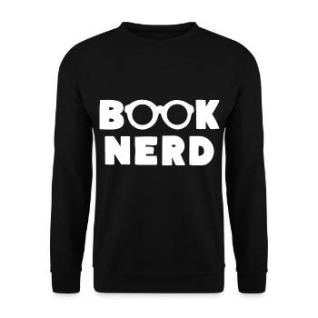 BOOK NERD Books Reading Love - Unisex Sweatshirt - black - Front - Alina (178cm) & Michal (187cm)