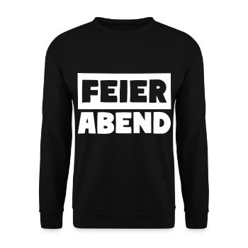 FEIERABEND Wochenende Urlaub Job Beruf - Unisex Pullover - Schwarz - Vorne - Alina (178cm) & Michal (187cm)