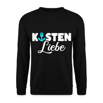 Küsten Liebe Anker Meer - Unisex Pullover - Schwarz - Vorne - Alina (178cm) & Michal (187cm)