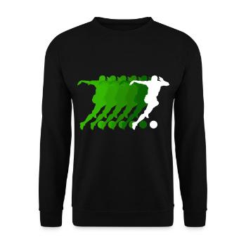 Football Striker Jersey Football Player - Unisex Sweatshirt - black - Front - Alina (178cm) & Michal (187cm)