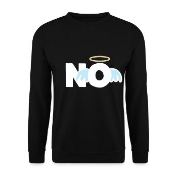 NO Innocent Fun Humor - Unisex Sweatshirt - black - Front - Alina (178cm) & Michal (187cm)