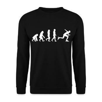 Eisschnelllauf Eisschnelllauf Skater Skate Evolution - Unisex Pullover - Schwarz - Vorne - Alina (178cm) & Michal (187cm)