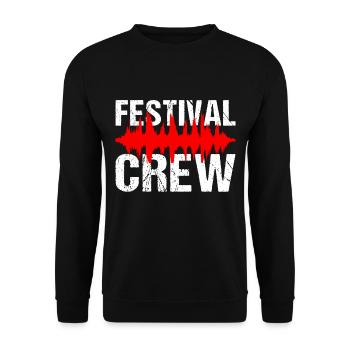 Festival Crew Music Party Team Festival - Sweat-shirt Unisexe - noir - Devant - Alina (178cm) & Michal (187cm)