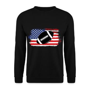 Football américain USA Flag US Football - Sweat-shirt Unisexe - noir - Devant - Alina (178cm) & Michal (187cm)