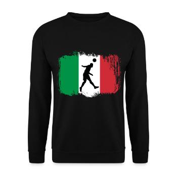 Football Italy Sport - Unisex Sweatshirt - black - Front - Alina (178cm) & Michal (187cm)