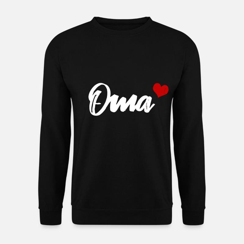 Oma Großmutter Herz - Unisex Pullover - Schwarz
