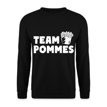 Team fries fries French fries - Unisex Sweatshirt - black - Front - Alina (178cm) & Michal (187cm)