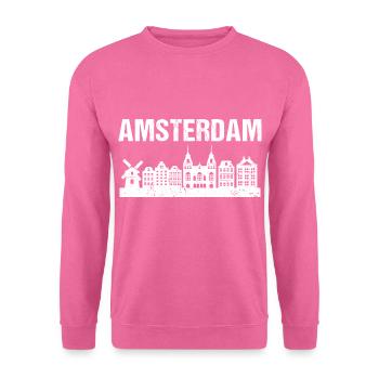 Amsterdam Skyline Stadt - Unisex Pullover - Pink - Vorne