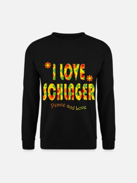 I LOVE SCHLAGER - Unisex Pullover - Schwarz