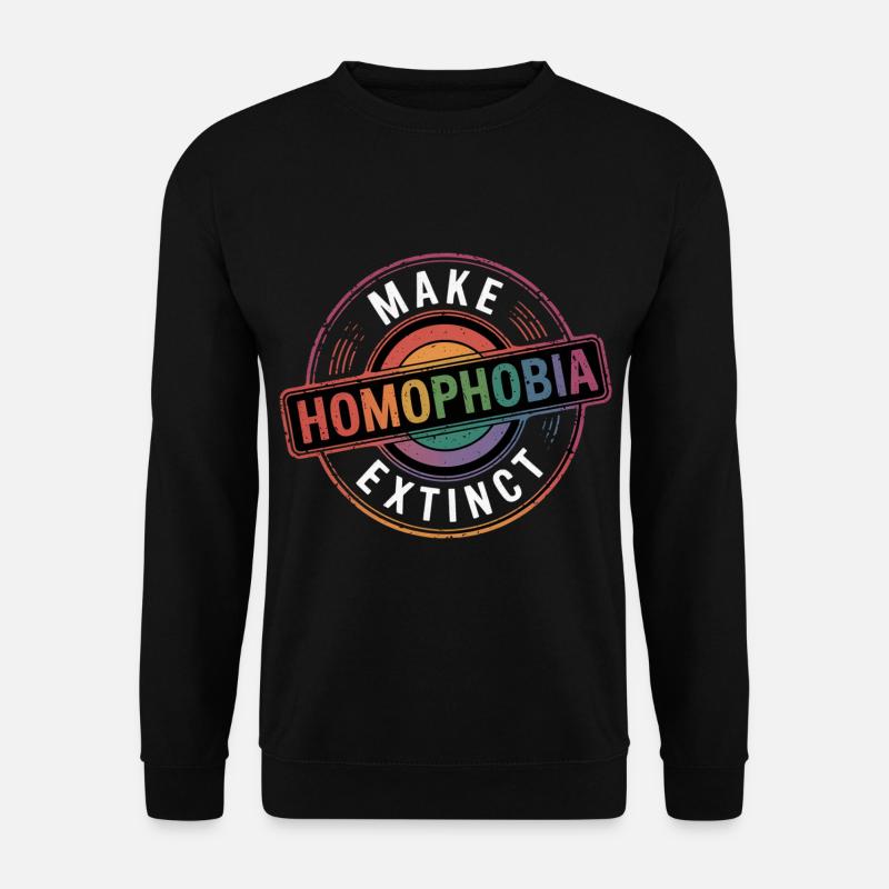 Make Homophobia Extinct 8 - Unisex Pullover - Schwarz