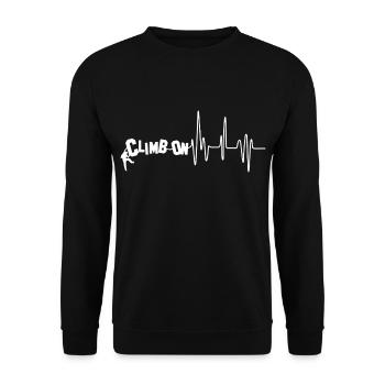 Climbing Climb On Heartbeat - Unisex Sweatshirt - black - Front - Alina (178cm) & Michal (187cm)