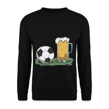 Idée cadeau football et bière - Sweat-shirt Unisexe - noir - Devant - Alina (178cm) & Michal (187cm)