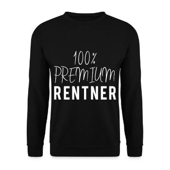 pensioner - Unisex Sweatshirt - black - Front - Alina (178cm) & Michal (187cm)