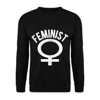 Féminisme féministe féministe femme droits des femmes - Sweat-shirt Unisexe - noir - Devant - Alina (178cm) & Michal (187cm)