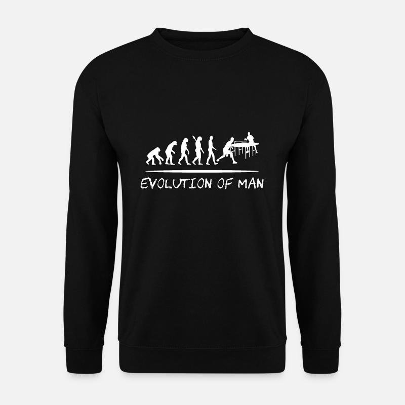 Evolution of Man tennis de table - Sweat-shirt Unisexe - noir