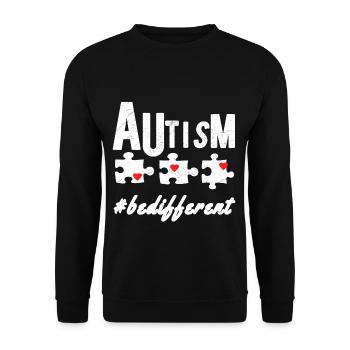 Autist Autism Asperger Syndrom Autismus Autistin - Unisex Pullover - Schwarz - Vorne - Alina (178cm) & Michal (187cm)
