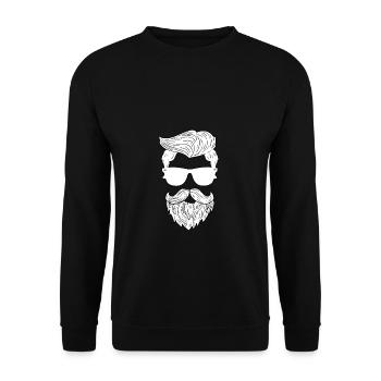barbe - Sweat-shirt Unisexe - noir - Devant - Alina (178cm) & Michal (187cm)