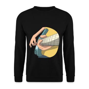 Guitare guitare électrique cadeau - Sweat-shirt Unisexe - noir - Devant - Alina (178cm) & Michal (187cm)