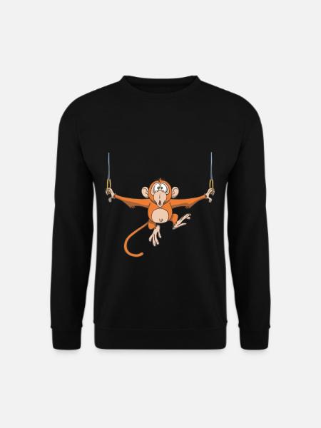 Turner Affe Turnen Ringe - Unisex Pullover - Schwarz