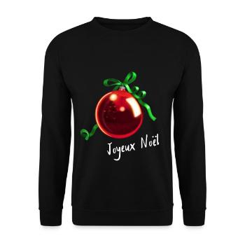 Christmas tree Joyeux Noël - Unisex Sweatshirt - black - Front - Alina (178cm) & Michal (187cm)