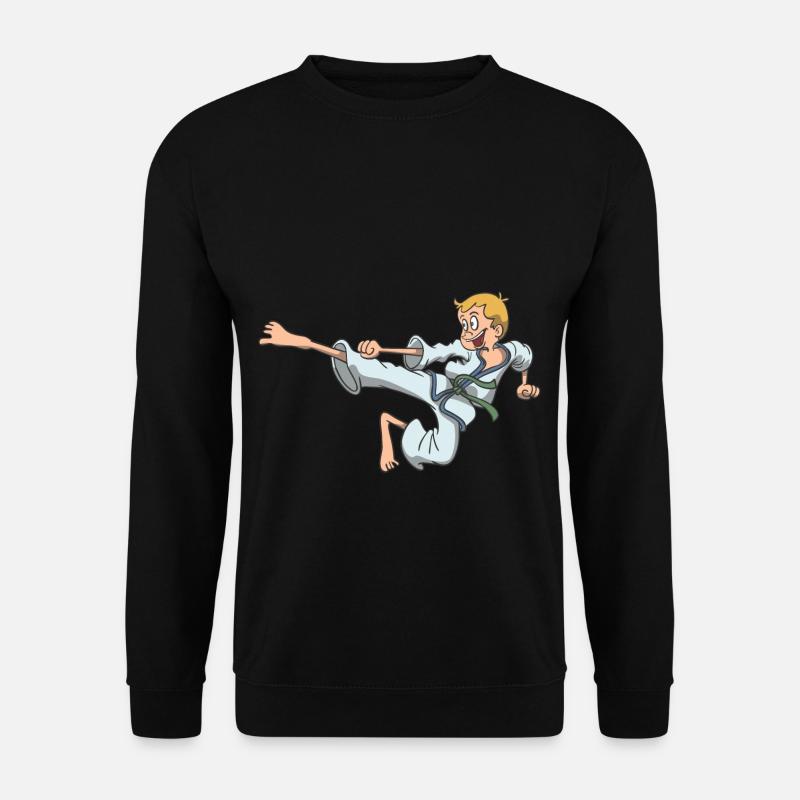 Karate kid boy jumping kick - Unisex Sweatshirt - black