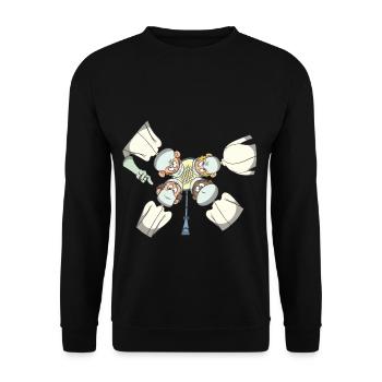OP Sall nurse doctor - Unisex Sweatshirt - black - Front - Alina (178cm) & Michal (187cm)