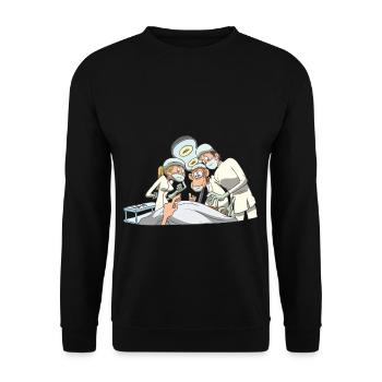 Nurse Caregiver Operation Team Doctors - Unisex Sweatshirt - black - Front - Alina (178cm) & Michal (187cm)