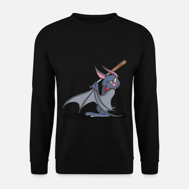Fledermaus mit Baseball Schläger - Unisex Pullover - Schwarz