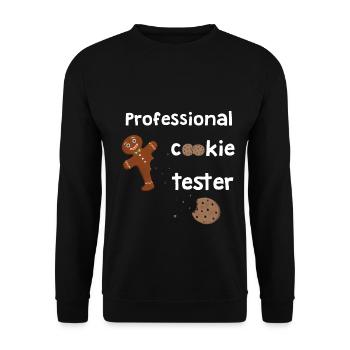 Testeur de biscuits professionnel en pain d'épice - Sweat-shirt Unisexe - noir - Devant - Alina (178cm) & Michal (187cm)