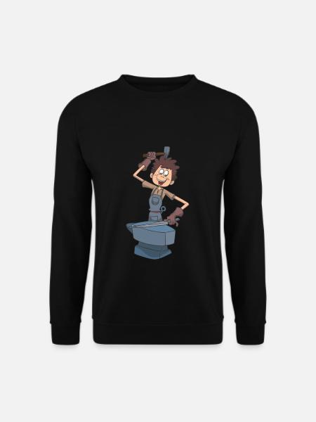 Blacksmith anvil hammer - Unisex Sweatshirt - black