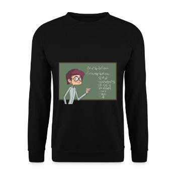 Math teacher - Unisex Sweatshirt - black - Front - Alina (178cm) & Michal (187cm)