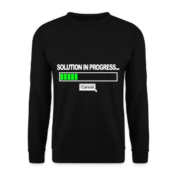 Solution in progress - Unisex Sweatshirt - black - Front - Alina (178cm) & Michal (187cm)