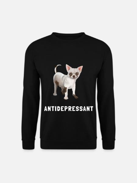 Hund - Chihuahua Antidepressant - Unisex Pullover - Schwarz