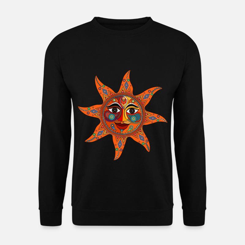 Sun Mandala / Sonne - Unisex Pullover - Schwarz