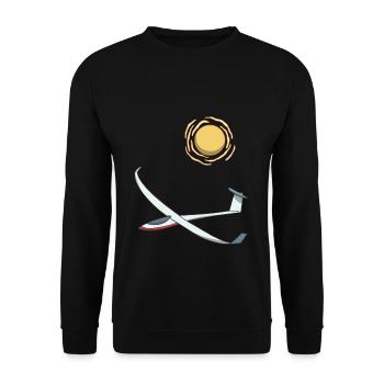 Pilote de planeur glissant au soleil - Sweat-shirt Unisexe - noir - Devant - Alina (178cm) & Michal (187cm)