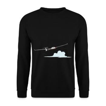 Glider pilot flying above the clouds - Unisex Sweatshirt - black - Front - Alina (178cm) & Michal (187cm)