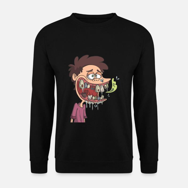 Unzureichende Mund-Hygiene Mundgeruch - Unisex Pullover - Schwarz