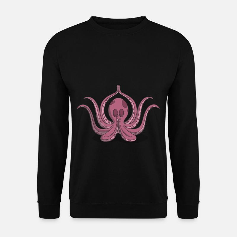 Oktopus Yoga Meditation - Unisex Pullover - Schwarz