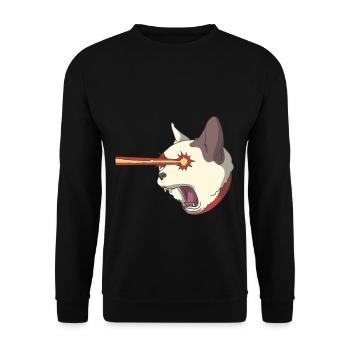 Cathode cat tomcat laser - Unisex Sweatshirt - black - Front - Alina (178cm) & Michal (187cm)