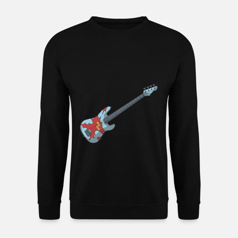Bass Gitarre E-Bass - Unisex Pullover - Schwarz