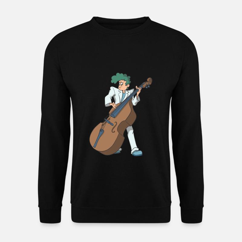 Kontrabass Spieler Rockabilly - Unisex Pullover - Schwarz