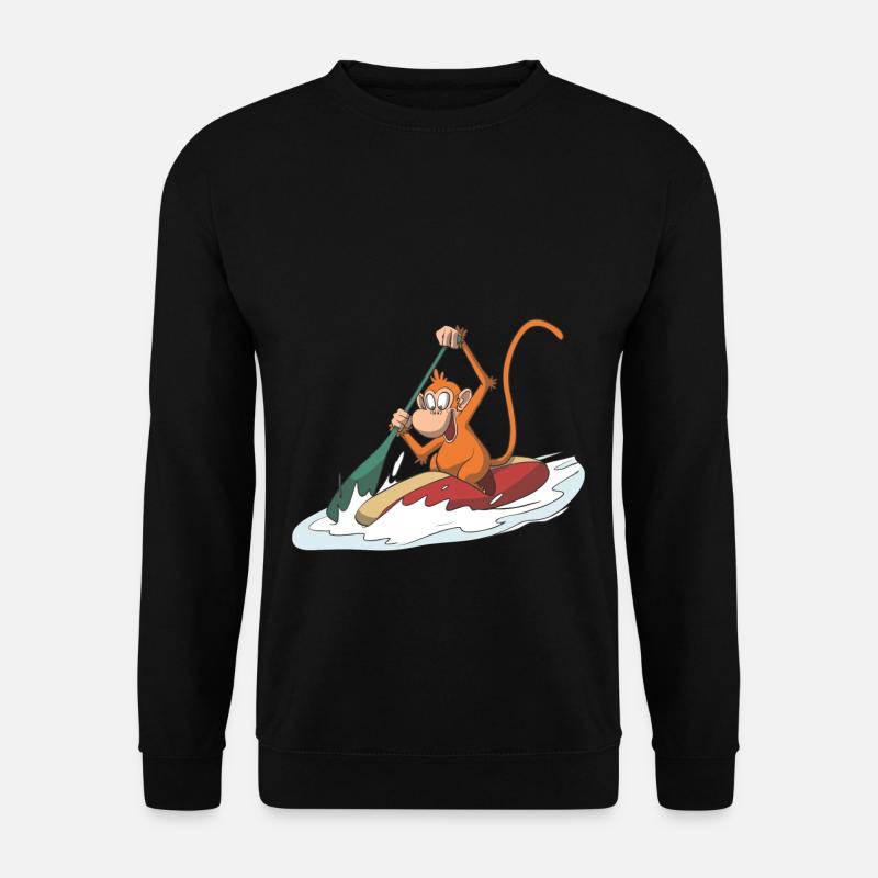 Monkey in a canoe - Unisex Sweatshirt - black