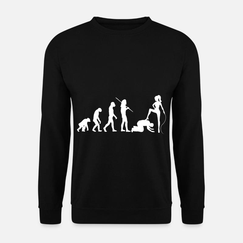 Evolution - Domina und Sklave - Unisex Pullover - Schwarz